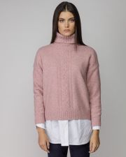 PINK WOMEN'S KNITTED SWEATER