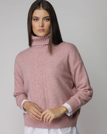 PINK WOMEN'S KNITTED SWEATER 2D25FW6551LS1101