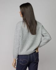 GREY WOMEN'S KNITTED SWEATER