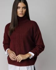 BORDEAUX WOMEN'S KNITTED SWEATER
