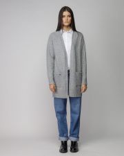 GREY WOMEN'S KNITTED CARDIGAN