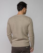 GREY MEN'S KNITTED SWEATER