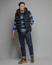 BLUE MEN'S STRIPED KNITTED SWEATER