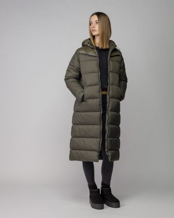 KHAKI WOMEN'S LONG WINTER COAT 2D25FW3520KA1600