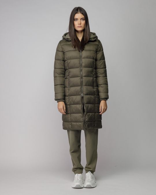 KHAKI WOMEN'S LONG WINTER COAT 2D25FW3515KA1600