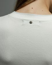 WHITE WOMEN'S KNITTED SWEATER