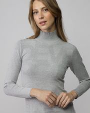 GREY WOMEN'S KNITTED SWEATER