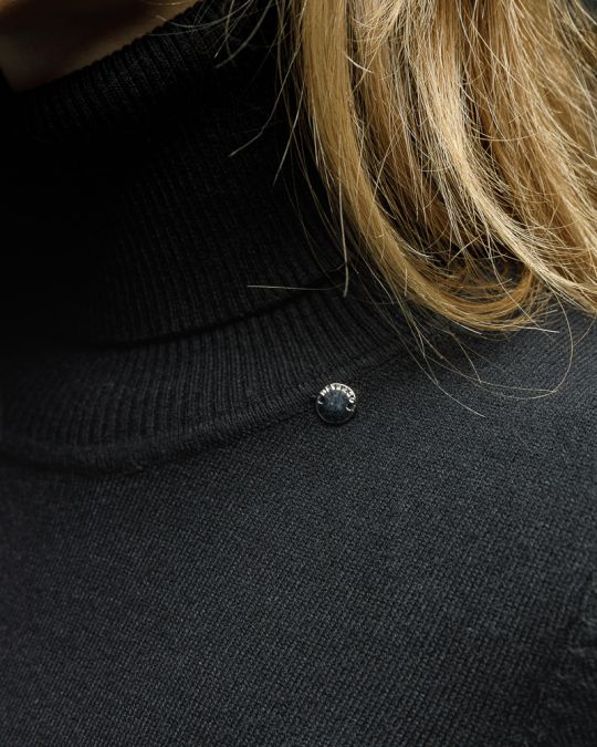 BLACK WOMEN'S KNITTED DRESS 2D25FW9557DR1101