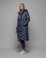 BLUE WOMEN'S LONG WINTER COAT