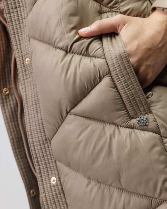 GREY WOMEN'S LONG WINTER COAT 2D25FW3598KA1600