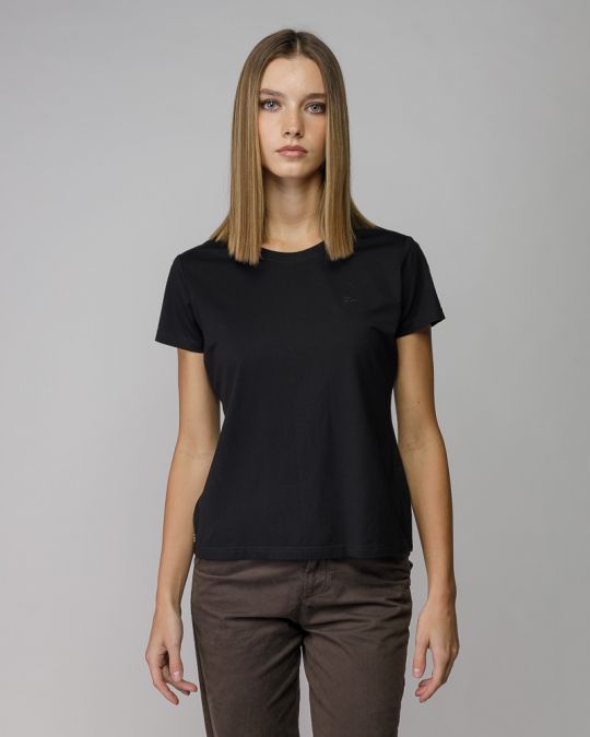 BLACK WOMEN'S SHORT SLEEVE T-SHIRT 2D25FW4524SS0105