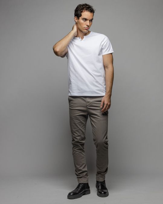 WHITE MEN'S SHORT SLEEVE T-SHIRT 1D25FW4038SS0104