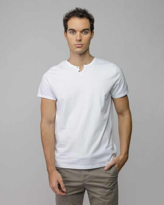 WHITE MEN'S SHORT SLEEVE T-SHIRT 1D25FW4038SS0104