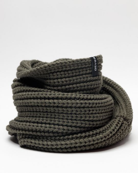 KHAKI MEN'S KNITTED SCARF 1D25FW8031SC1101