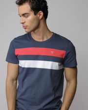 MULTICOLOR MEN'S STRIPED SHORT SLEEVE T-SHIRT