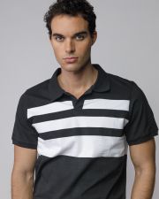 BLACK MEN'S SHORT SLEEVE POLO SHIRT