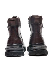 BROWN MEN'S LEATHER BOOTS - AUSTIN