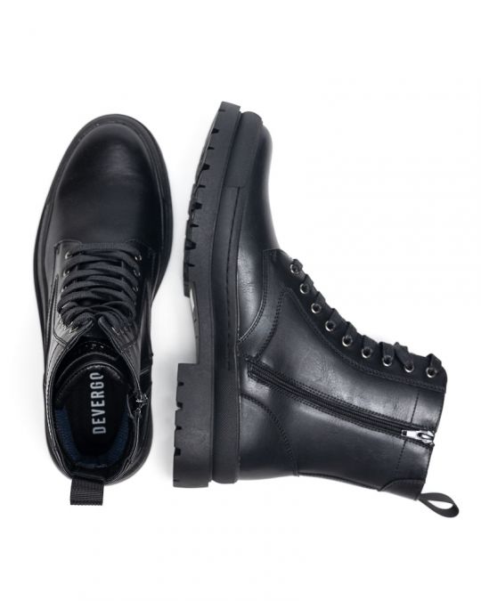 BLACK MEN'S BOOTS - BULL DE25FW6041PU BL