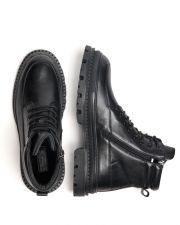 BLACK MEN'S LEATHER BOOTS - GAVI