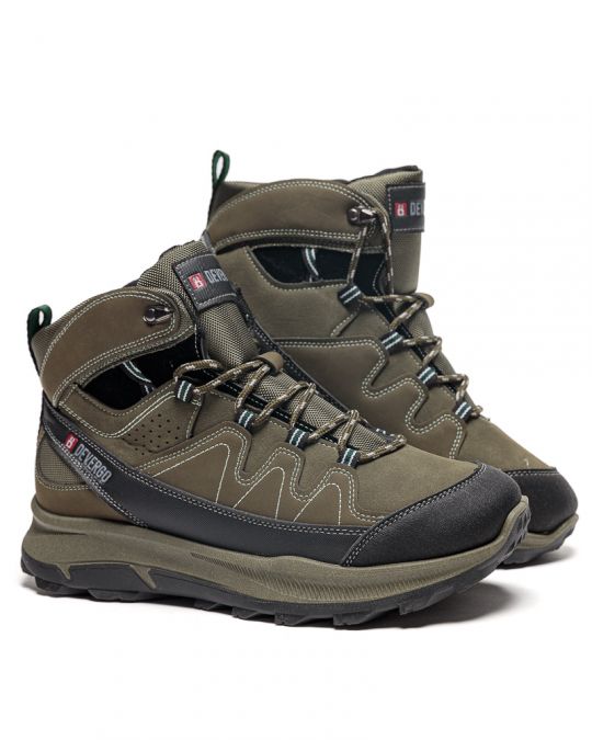 KHAKI MEN'S LEATHER BOOTS - OTTAWA DE25FW4058PU BF