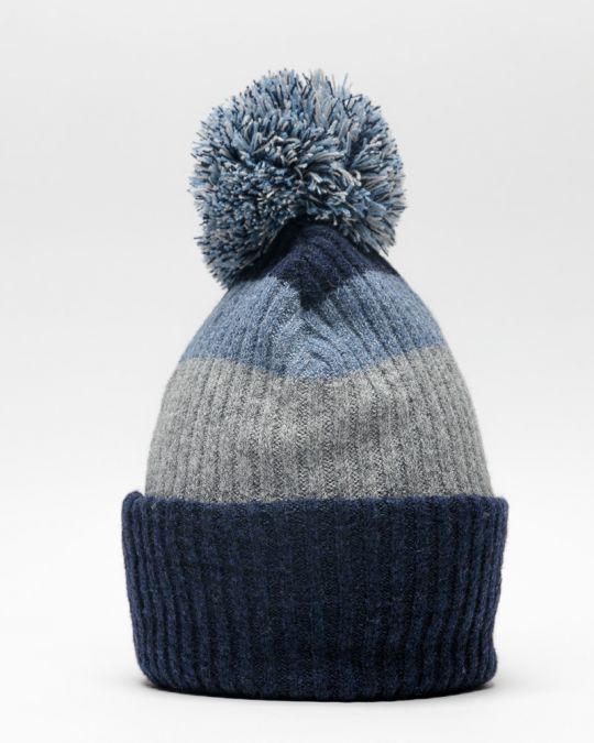 BLUE MEN'S KNITTED CAP 1D25FW8013HA1100