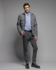 GREY MEN'S FABRIC JACKET
