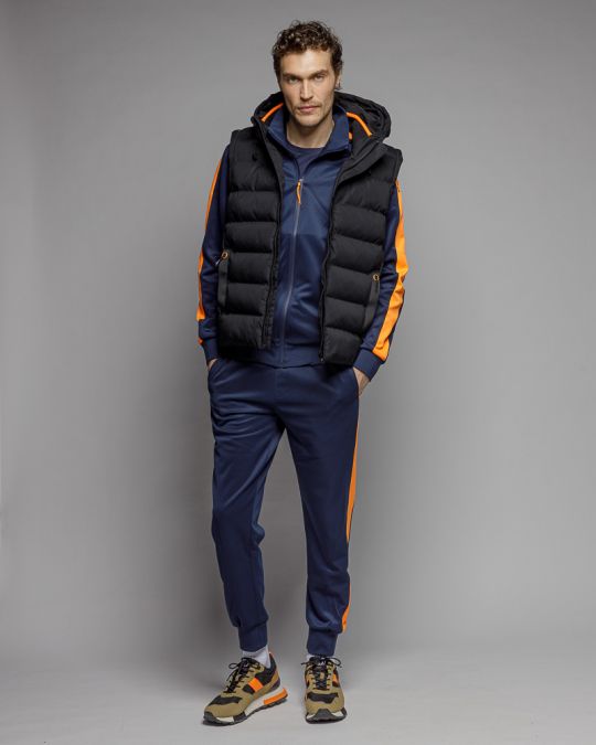 BLUE MEN'S ZIP SWEATER 1D25FW4087KA0701