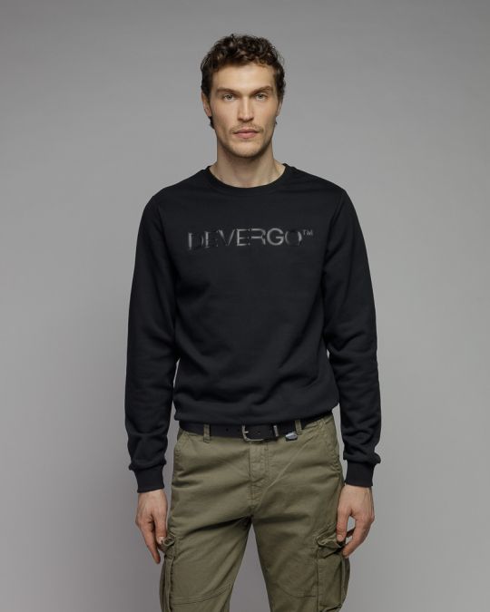 BLACK MEN'S SWEATER 1D25FW4094LS0701
