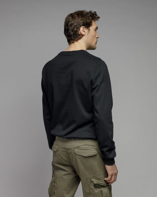 BLACK MEN'S SWEATER 1D25FW4094LS0701