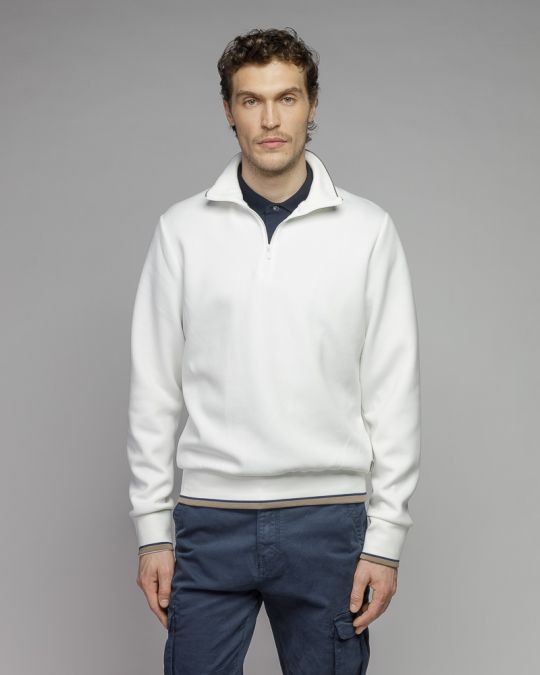 WHITE MEN'S SWEATER 1D25FW4096LS0701