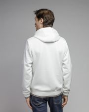 WHITE MEN'S ZIP SWEATER