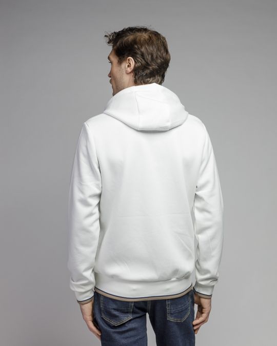 WHITE MEN'S ZIP SWEATER 1D25FW4097KA0701