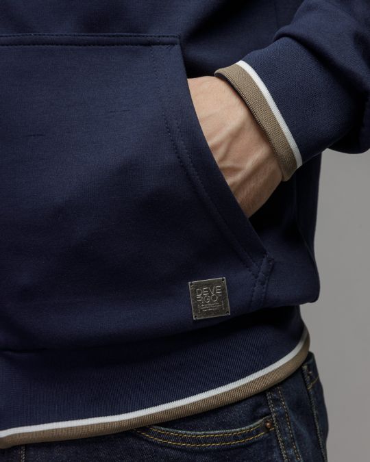 BLUE MEN'S ZIP SWEATER 1D25FW4097KA0701