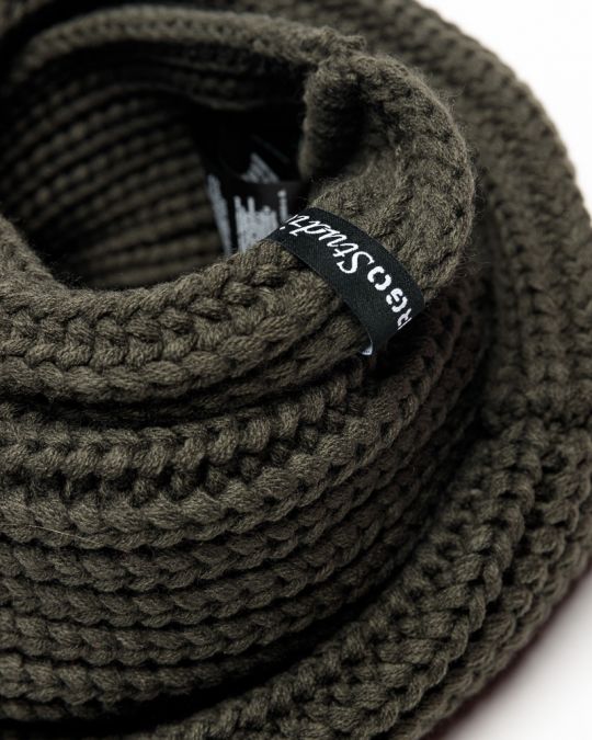 KHAKI MEN'S KNITTED SCARF 1D25FW8031SC1101
