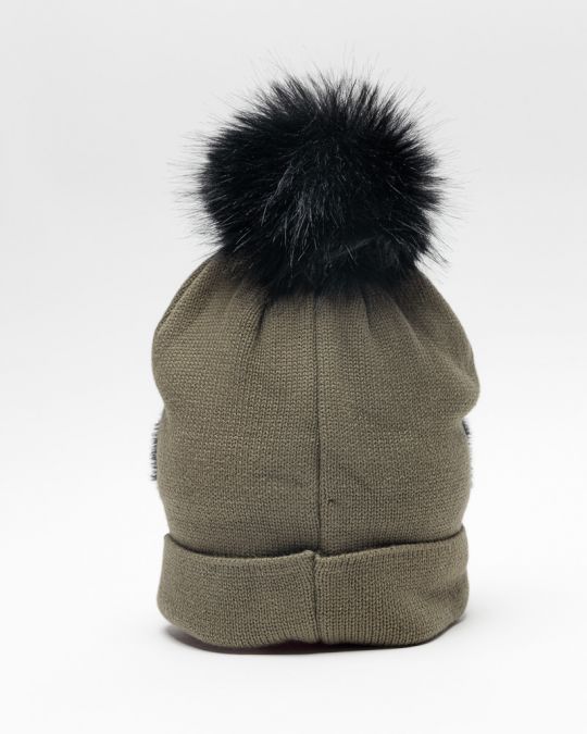 KHAKI WOMEN'S KNITTED BEANIE 2D25FW8505HA1101