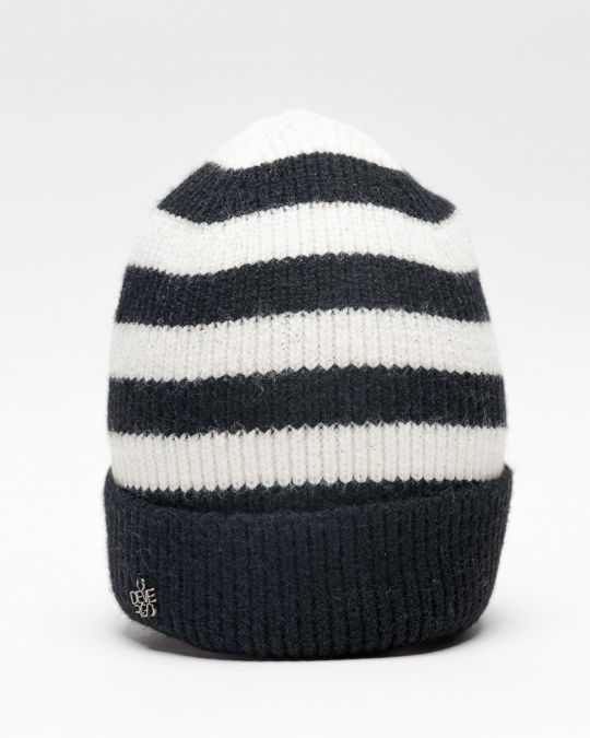 BLACK WOMEN'S KNITTED BEANIE 2D25FW8509HA1101
