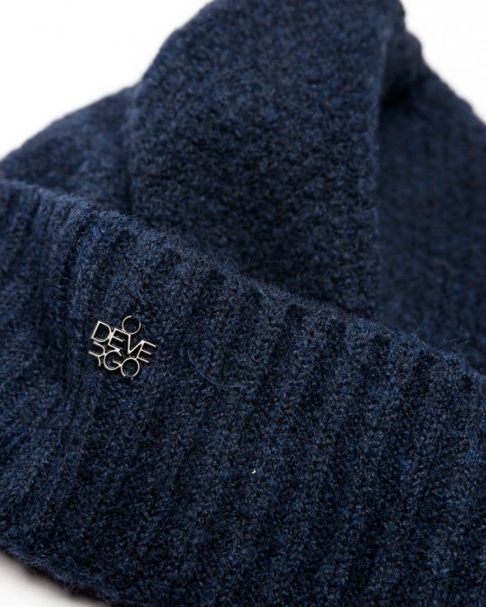 BLUE WOMEN'S KNITTED BEANIE 2D25FW8510HA1101