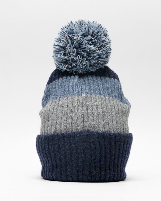 BLUE MEN'S KNITTED CAP 1D25FW8013HA1100