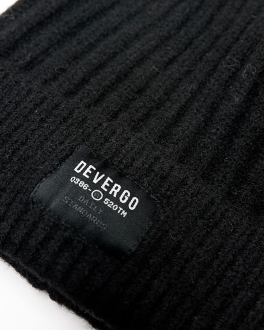 BLACK MEN'S KNITTED CAP 1D25FW8016HA1100