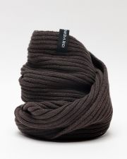 BROWN MEN'S KNITTED SCARF