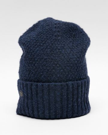 BLUE WOMEN'S KNITTED BEANIE 2D25FW8510HA1101