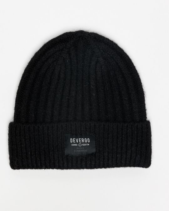 BLACK MEN'S KNITTED CAP 1D25FW8016HA1100