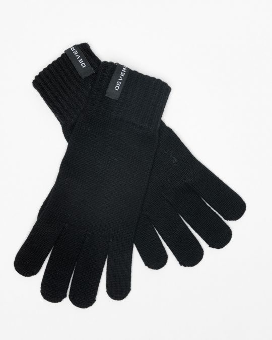 BLACK MEN'S KNITTED GLOVES 1D25FW8021KE1101