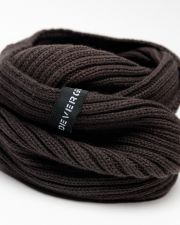 BROWN MEN'S KNITTED SCARF