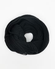 BLACK MEN'S KNITTED SCARF