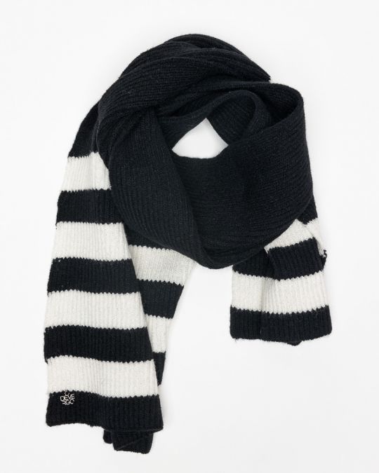 BLACK WOMEN'S KNITTED SCARF 2D25FW8519SC1101