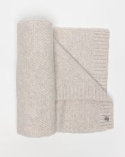 WHITE WOMEN'S KNITTED SCARF