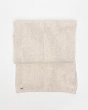 BEIGE WOMEN'S KNITTED SCARF