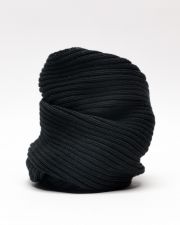 BLACK MEN'S KNITTED SCARF