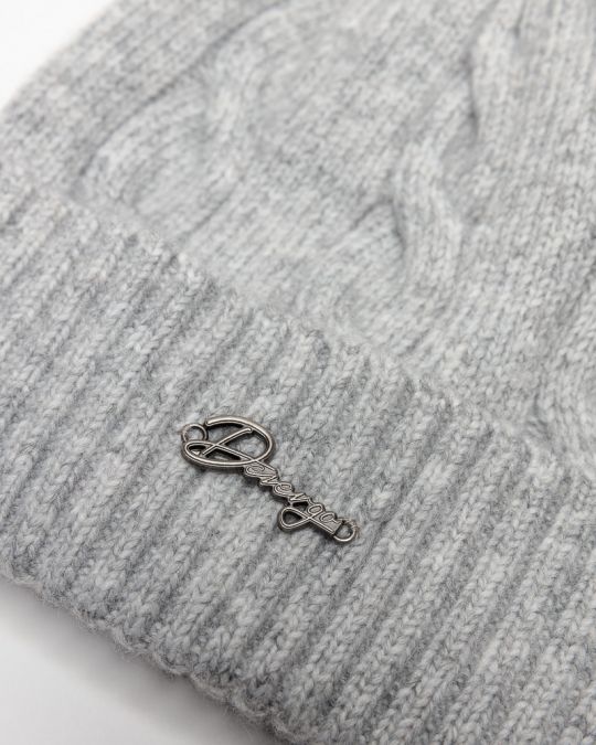 GREY WOMEN'S KNITTED BEANIE 2D25FW8507HA1101